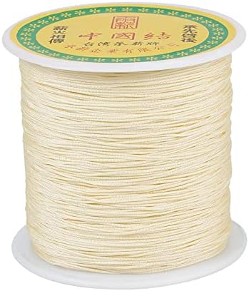 Elecrelive 150 Yards Nylon Crafting Thread Lemon Chiffon Beading String
