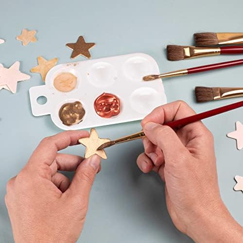U.S. Art Supply 6-Well Plastic Rectangular Artist Painting Palette