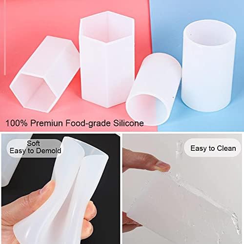 6Pcs Silicone Candle Molds Set for Candle Making
