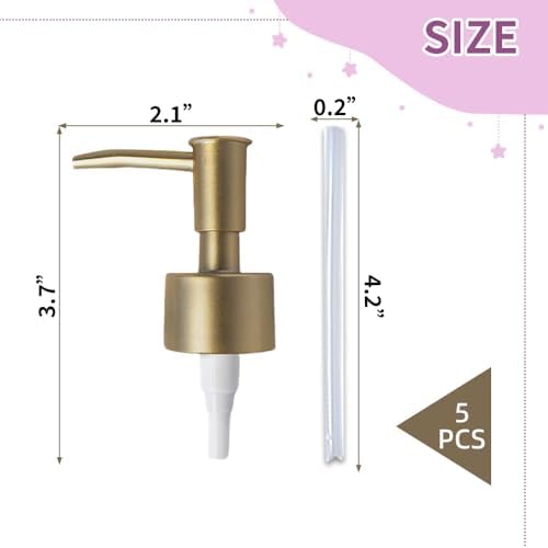 BIGEBO Gold Dispenser Pump for Pump Bottle Resin Mold-5 PCS