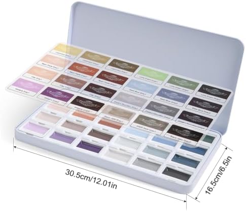 Watercolor Paint Set, 24 Color Opaque Semi-Solid, Muted Gray Tone