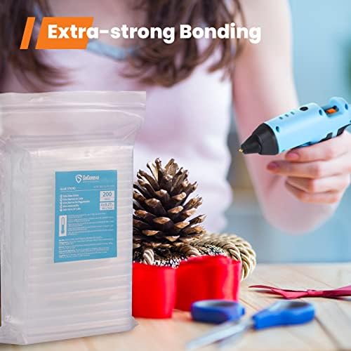 GoGonova Mini Glue Gun Sticks, 200 Pack Clear Hot Melt Adhesive Sticks