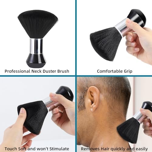 Professional Hair Cutting Cape with Neck Duster Brush, Large Size Salon Barber Cape for Men, Women and Kids (Girls)