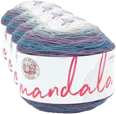 Lion Brand Yarn Mandala Yarn, 4 Pack, Snorks