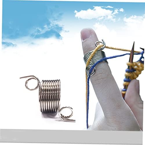 STOBOK Knitting Supplies Metal Yarn Guide Thimble Norwegian Knitting Thimble Large 19mm Perfect Mom Grandma Aunt Girlfriend