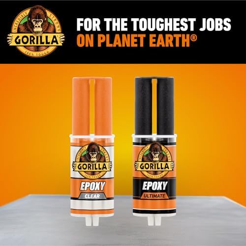 Gorilla 2 Part Epoxy, Incredibly Strong Bonding, 5 Minute Set, 0.85 oz