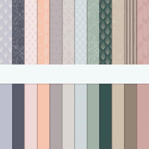 6in Boho Scrapbook Paper Pad Retro Patterned Double-Sided Journal Supplies