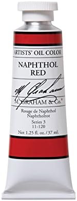 M. Graham Artist Oil Paint Naphthol Red 1.25oz/37ml Tube