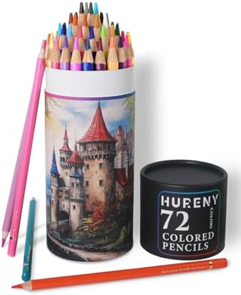 Colored Pencils for Adult Coloring Books, Set of 72, Oil-Based Core Drawing Pencils, 3.8mm Soft Leads with Adult Coloring Pencils, Professional Art Supplies for Adults, Beginner and Kids