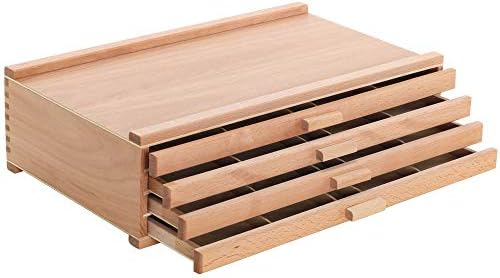 U.S. Art Supply 4-Drawer Artist Tool Supply Box with Storage Drawers
