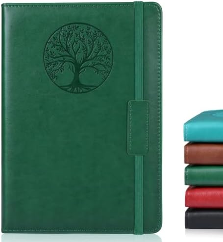 Biuwory Leather Journal Notebook,256 Thick Lined Pages,Hardcover 5.7"×8.3" | Vintage Journal for Women Men,Work,School,Business,Travel Diary,Note taking,College Ruled Writing,Daily Journaling Notebook