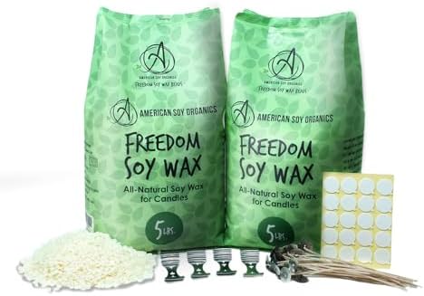 American Soy Organics Freedom Soy Wax Beads, DIY Candle Making Kit, 10 lbs