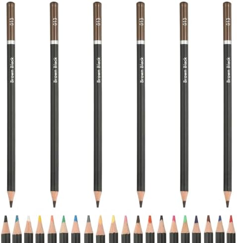 PATIKIL Colored Pencils, Light Coffee Color Drawing Pencils with Oil-Based Cores Art Scrapbook Supplies for Adult Coloring Books Artists Beginners Drawing Sketching, 6 Pcs