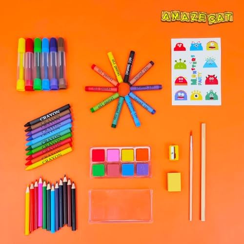 AmazeCat 59-Pack Deluxe Drawing Art Set,Art Supplies, Crafts Drawing Painting Kits Christmas Birthday Gifts for Teens Girls Boys Kids Adults Artists