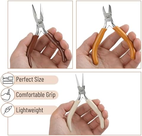 Mr. Pen- Pliers for Jewelry Making, 3 Pack, Chain Nose