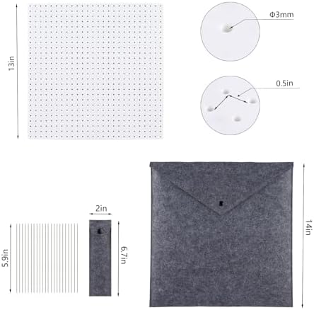 13’’Crochet Blocking Board with 20 Pegs/Pins Granny Square Blocking Boards for Crochet Projects,Plastic Waterproof Crochet Peg Blocking Board Gift for Crocheters and Beginners