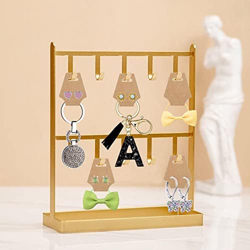 BIKCZEWIN 100PCS Keychain Display Cards for Selling Small Business Supplies Self Adhesive Jewelry Bracelet Packaging, Necklace Tags of Earring Hair Band Scrunchies