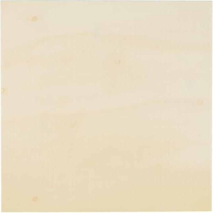 Bright Creations Art Supplies Wood Panels for Painting - 10x10 in, 0.83 in Cradle Depth, Unfinished, Pack of 6 - Cradle Boards for Painting & Craft Boards for Wall Art