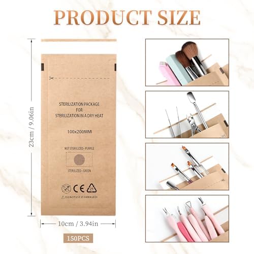 150Pcs Disposable Self-sealing Sterilizer Pouches for Nail Tool