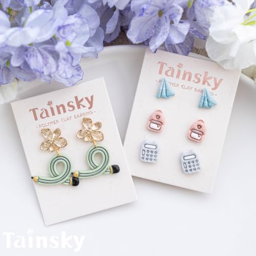 Tainsky Back to School Polymer Clay Cutters, 27 School Supply Shapes