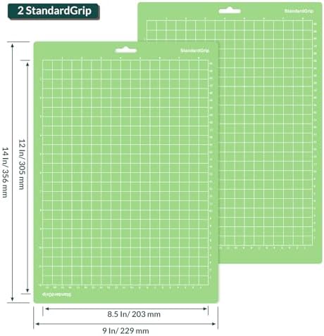 WISYOK 12x8.5 Inch Cutting Mats, 2 Pack, Reusable