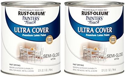Rust-Oleum Painter's Touch Latex Brush-On Paint, Semi-Gloss White