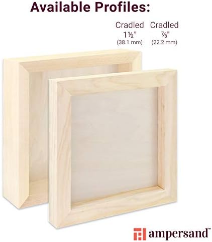 Ampersand Artist Panel Unprimed Basswood, 1.5 Inch Depth, 8X8 Inch (UPWP150808)