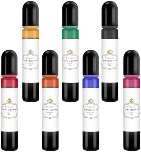 YRYM HT Candle Dye, 7 Colors Liquid Oil-Based Dye for Candle Wax