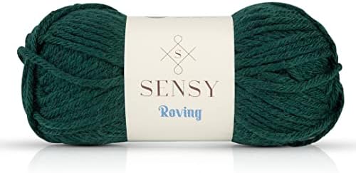 S Sensy Roving - Premium Acrylic&Wool Blend Yarn, Forest Green, 131 Yards