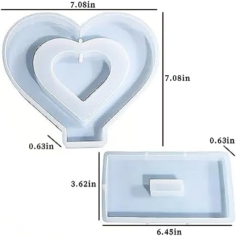 Heart Photo Frame Resin Molds Silicone, Large Ornament Picture Frame Silicone Mold for Resin Casting, DIY Epoxy Resin Floral Art Crafts Home Decoration Engagement Wedding Birthday Gifts