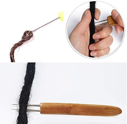 52 Pcs Dreadlock Crochet Hook Set Crochet Needles for Hair Knitting Needle