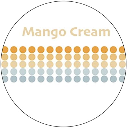 YUBBAEX Morandi 5/16" Dot Washi Tape Round Stickers 1250 Dots Stickers for Bullet Journal Planner Scrapbooking 2 3/8" x 10‘ (Mango Cream)