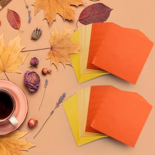 Kigeli 300 Sheet Origami Paper 6 x 6 Inch Square, Autumn Colors