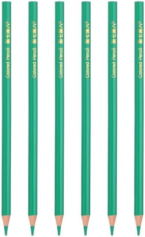 PATIKIL Sapphire Green Colored Pencils Set,6 Pcs Oil Color Pencils Wooden Coloring Drawing Pencil for Artists Art Painting