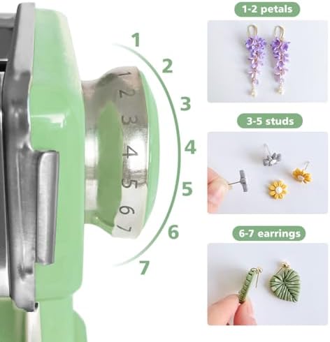 KEOKER Clay Press Machine, Polymer Clay Press Machine for Making Clay Earrings, Polymer Clay Tools, Polymer Clay Roller Machine