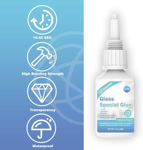20g Glass Glue, Instant Strong Glue for Acrylic, Other Materials
