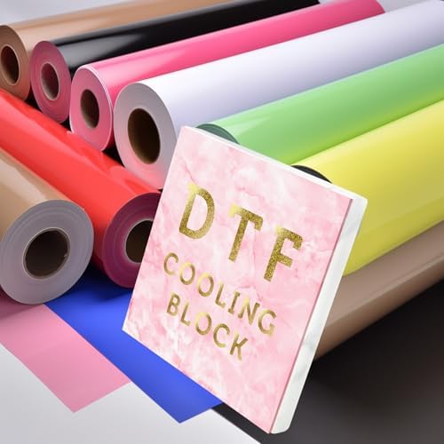 DTF Cooling Block – Fast Cooling Transfer Printing Tool for DTF Powder and Transfer Film, DTF Film for Sublimation and Heat Transfer Vinyl Accessories (Pink)