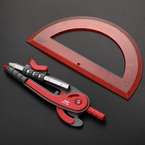 Mr. Pen- Geometry Compass and Protractor Set, 6 Inch Compass