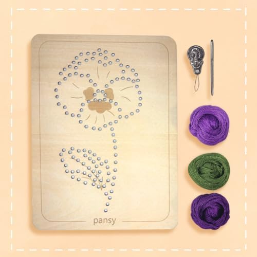 Wooden Flower Lacing Embroidery Kits for Beginners, Set of 5 Learn-to-Stitch Craft Boards, Sewing & Embroidery Art Kits for Kids Ages 8+, DIY Craft Projects, Educational Gifts, Party Favors (Autumn)