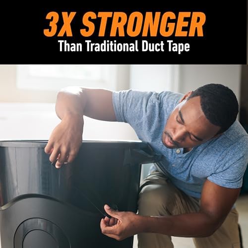 GORILLA Heavy Duty Duct Tape, Black, 1.88" x 50 yd, 1-Pack