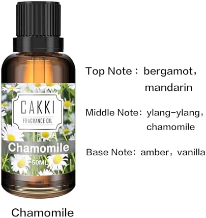 Essential Oils for Diffusers for Home, Scent-Chamomile, Single Large Size 50ml, Cakki Fragrance Oils, for Candle Making, for Soap Making, Diffuser Oil Scents