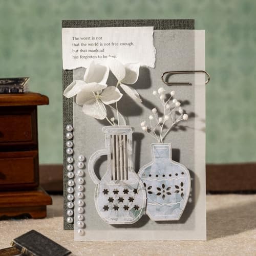 120 Pcs Vintage Home Ephemera Stickers for Scrapbooking