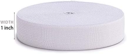 Airisoer Elastic Bands for Sewing 1 Inch x 32 Yards, White