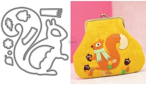 Patchwork Animal Squirrel Metal Cutting Dies for Card Making