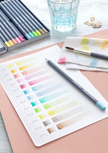 Faber-Castell Goldfaber Aqua Pastel Watercolor Pencils - 12 Pastel Water Colored Pencils, Water Color Pencils for Painting and Drawing