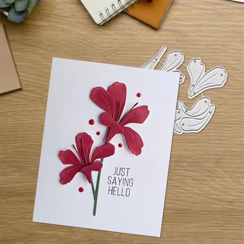 Scrapbooking Die-Cuts for Card Making, Christmas Metal Cutting Dies, Paper Craft Punch Template, Background Embossing Stencils, DIY Album Décor (Bouquet-7.3x6.3cm)