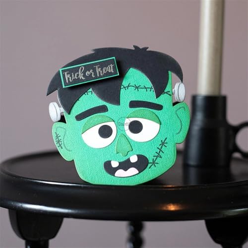 Patchwork Halloween Head Metal Cutting Dies for Card Making