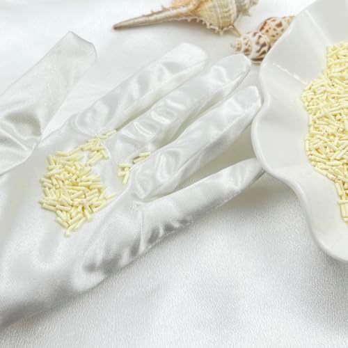 150g Fake Sprinkles Resin Sprinkles Clay Sprinkles Fake Candy Sprinkles Polymer Sprinkles Polymer Clay Slices for Resin Nail Slime Scrapbook DIY Art Crafts Making(236-light Yellow)