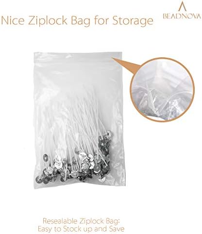 BEADNOVA Candle Cotton Wicks 4 Inch 150pcs Short Candle Making Wicks for Making DIY