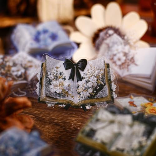 120 Pcs Vintage Floral Book Stickers for Scrapbooking